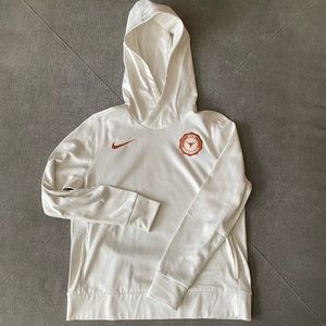 NIKE Dri-Fit white University of Texas Hoodie size Large. Excellent Condition!
